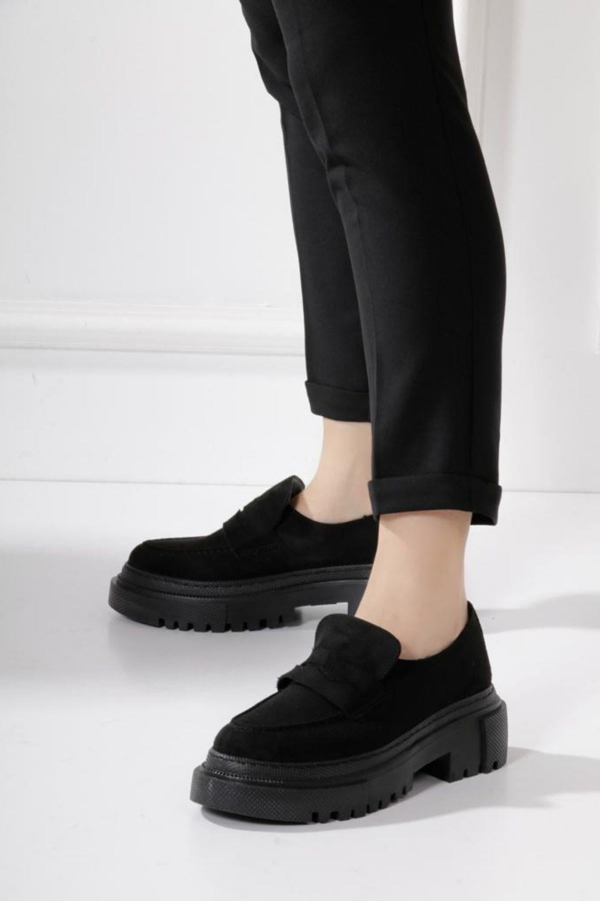 SIYAH SUET LOAFER