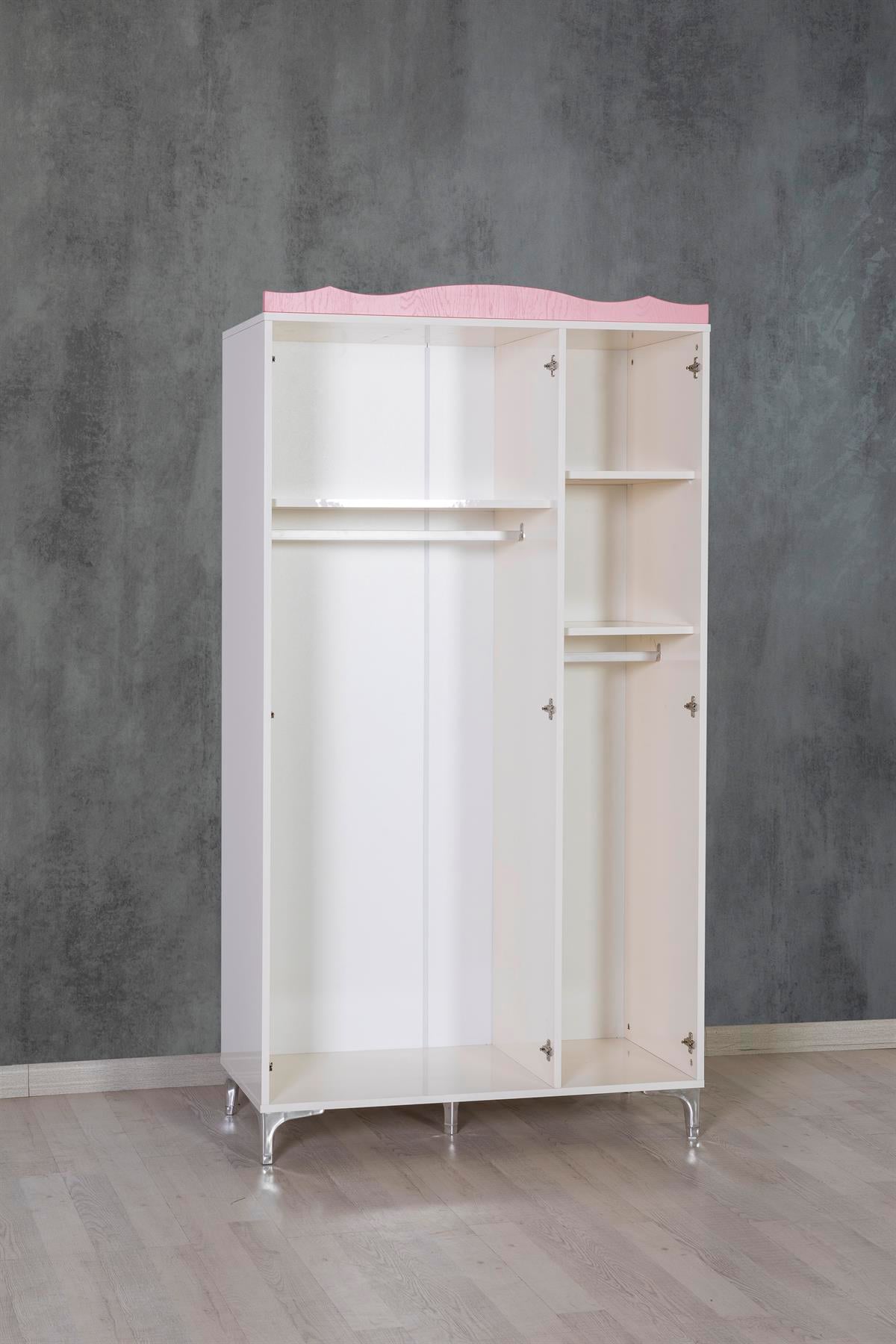PEMBE AYNALI GARDROP