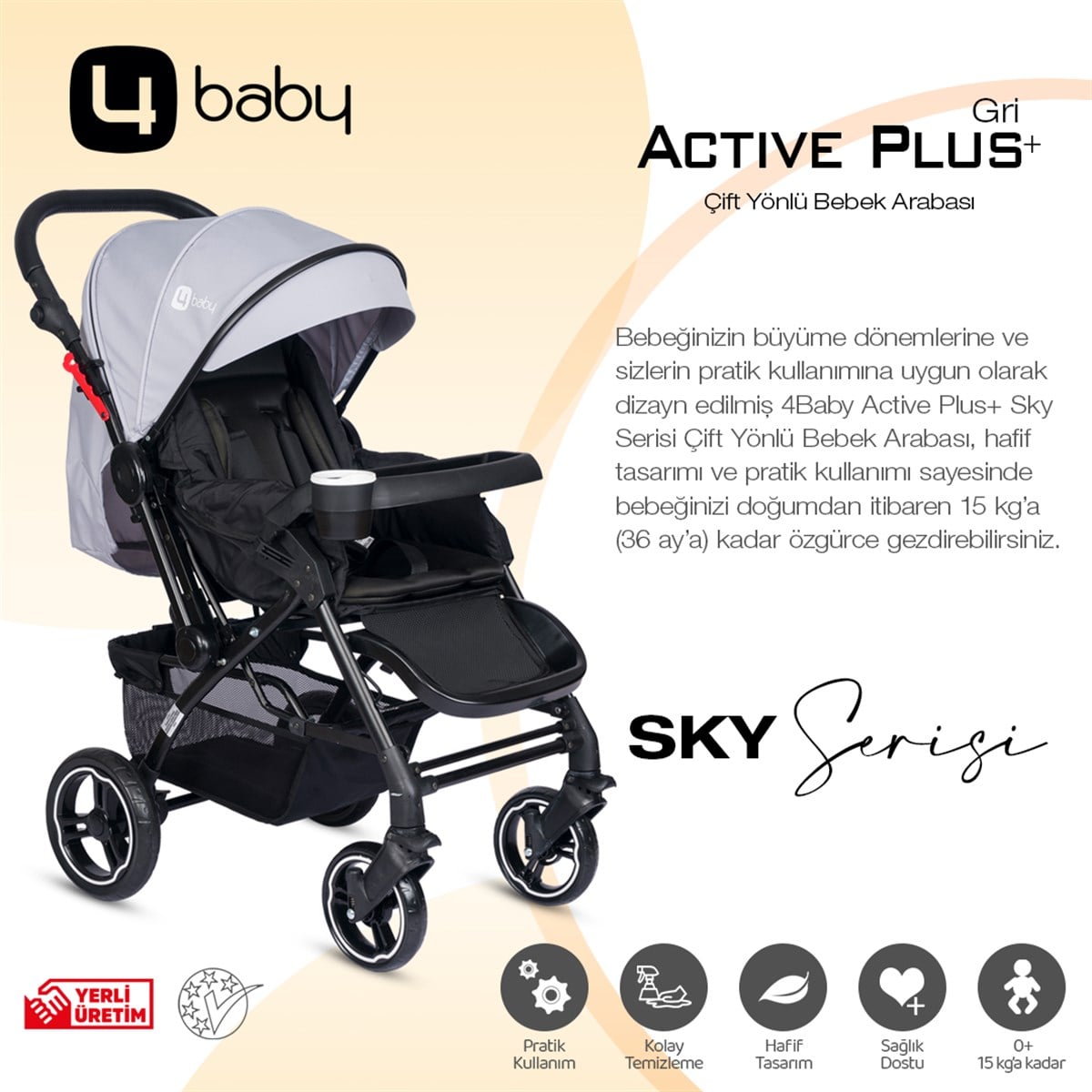 Active Plus Sky Serisi-Gri