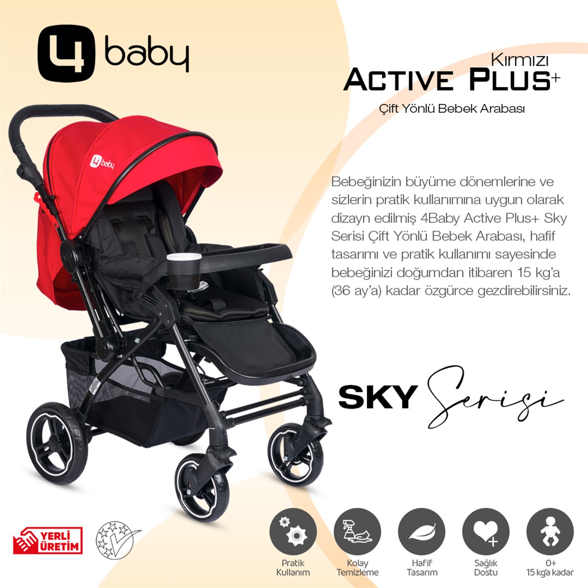 Active Plus Sky Serisi-Kırmızı