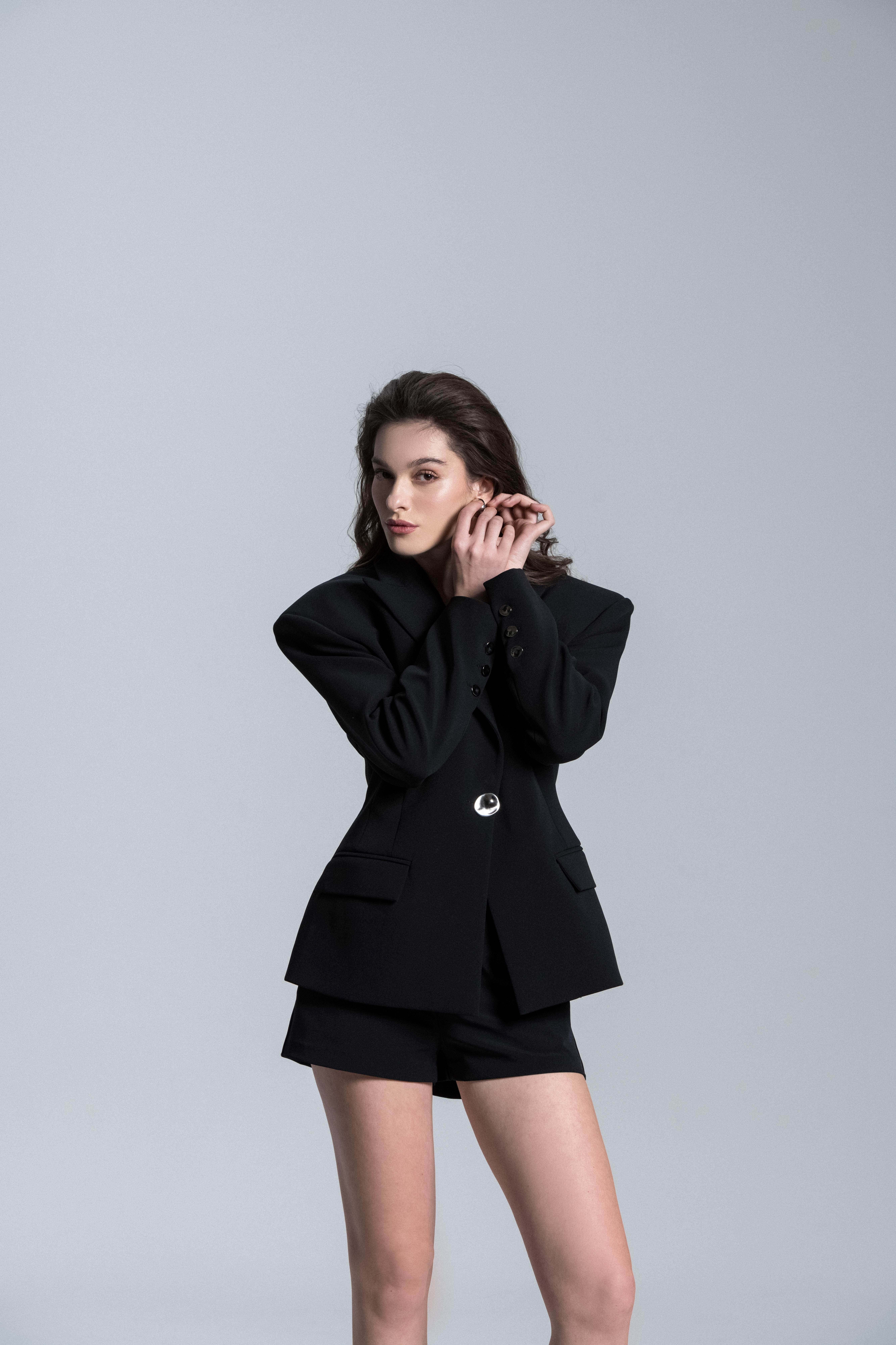 Maxi Shoulder Tailored Blazer