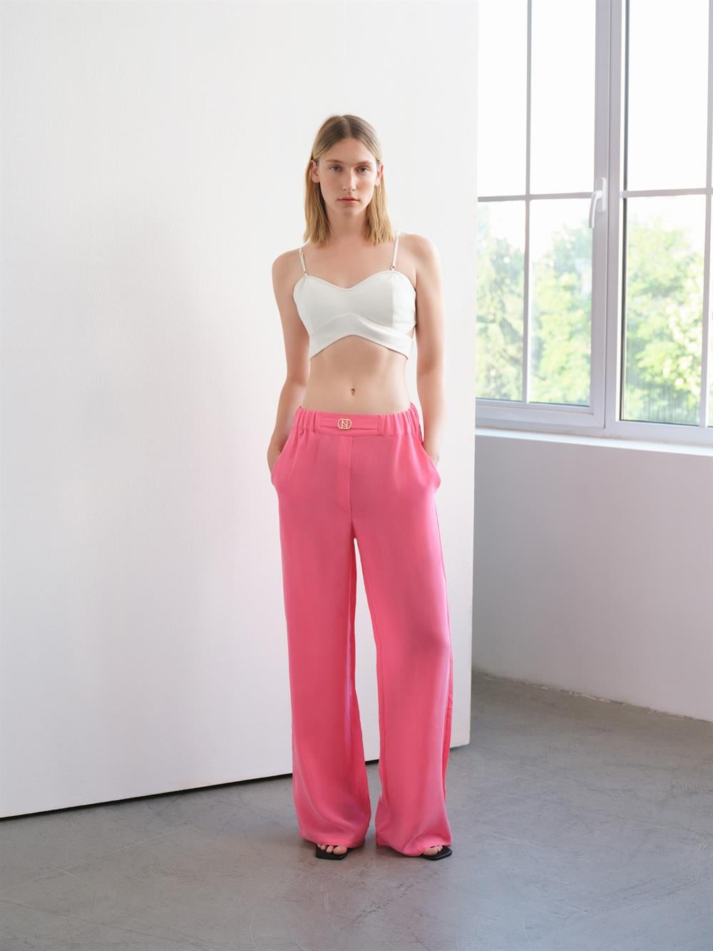 SILK BLUSH PANTS