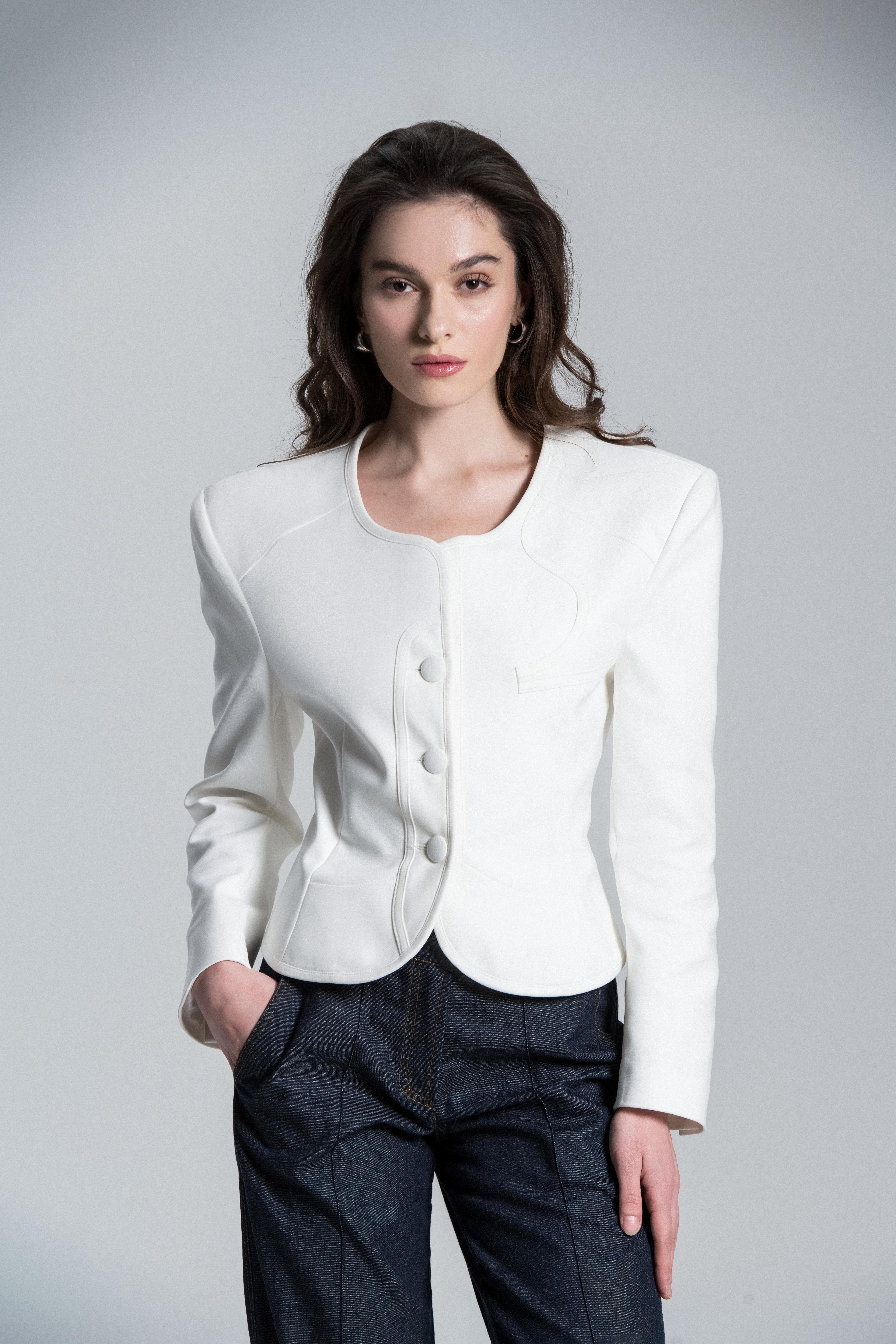 White Office Blazer