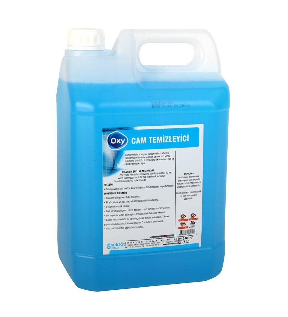 Cam TemizliğiOxy Cam Temizleme Maddesi 5 Lt