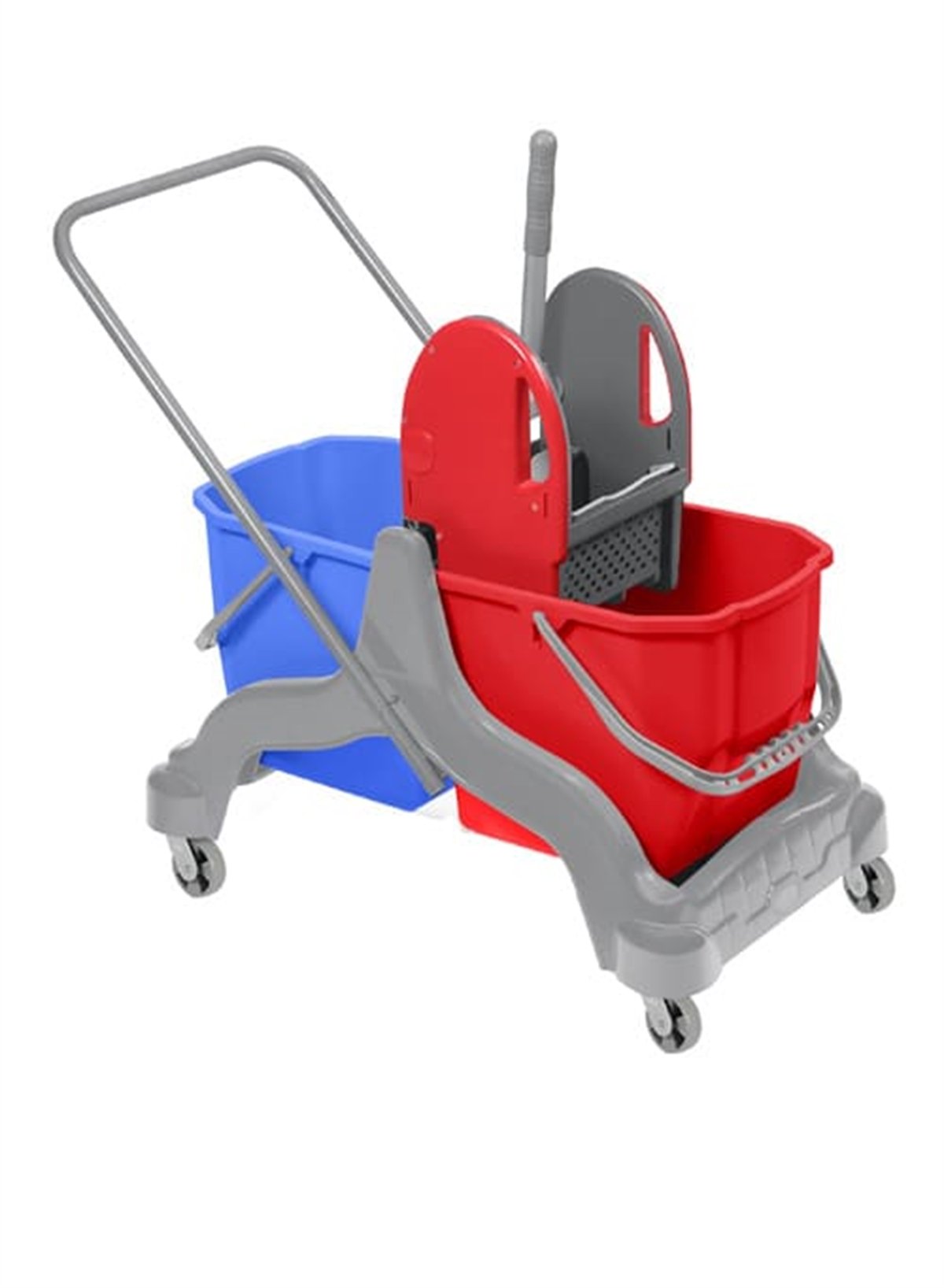 Çİft Kovalı Paspas ArabasıÇift Kovalı Tekerlekli Pres Kova Plastik