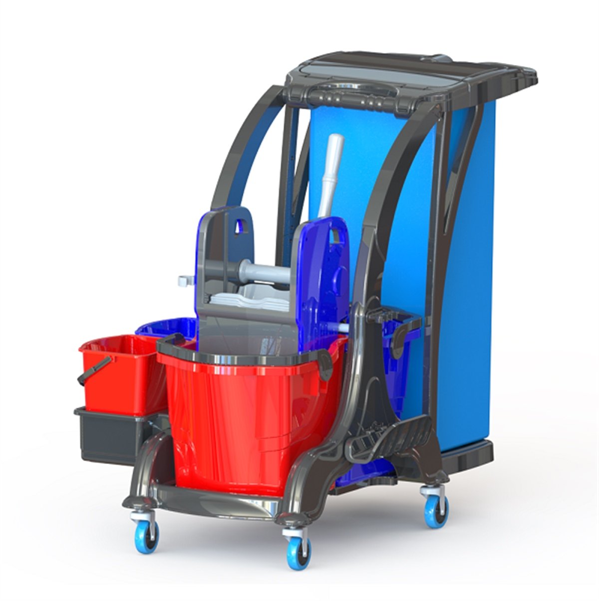 Çİft Kovalı Paspas ArabasıÇift Kovalı Temizlik Kiti Herkül 672 Brandalı