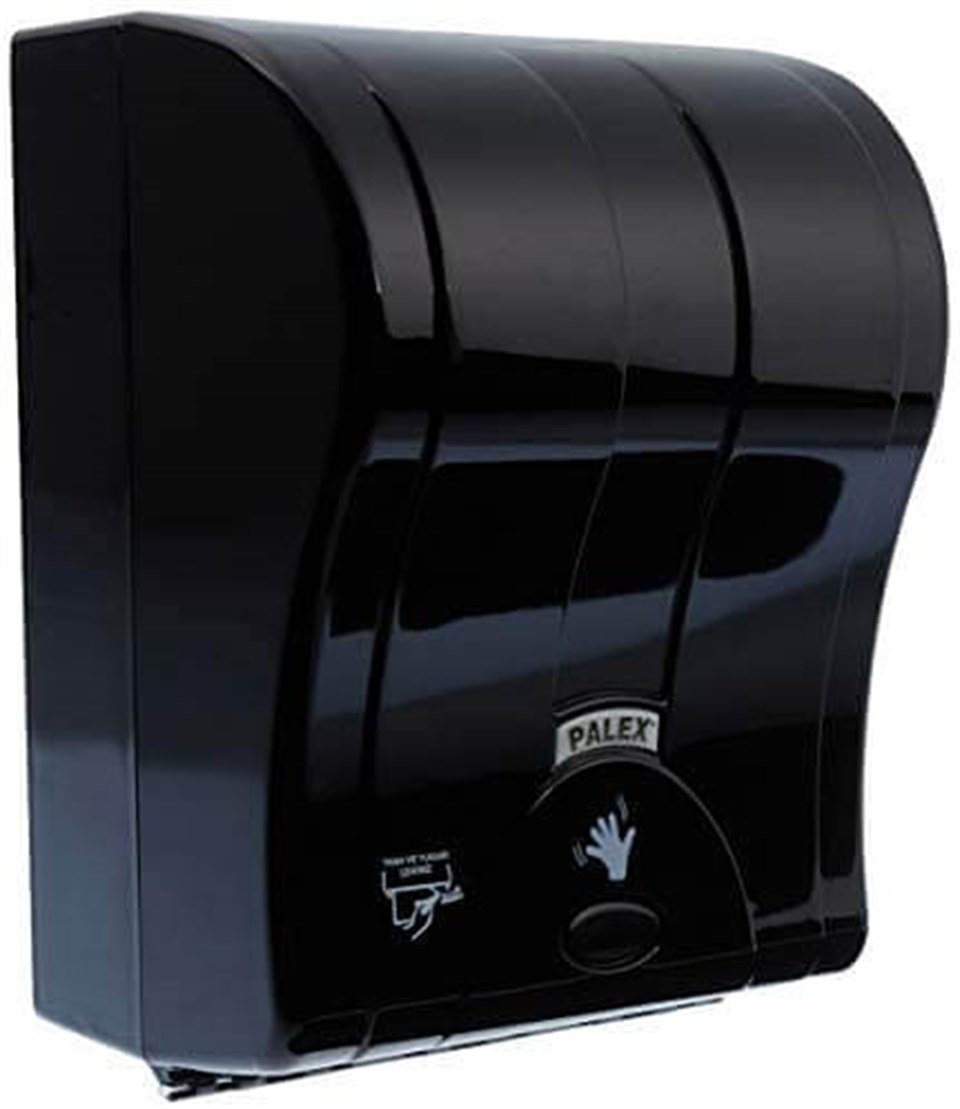 Fotoselli Kağıt Havlu DispenseriPrestij Otomatik Havlu Dispenseri 21 cm Siyah