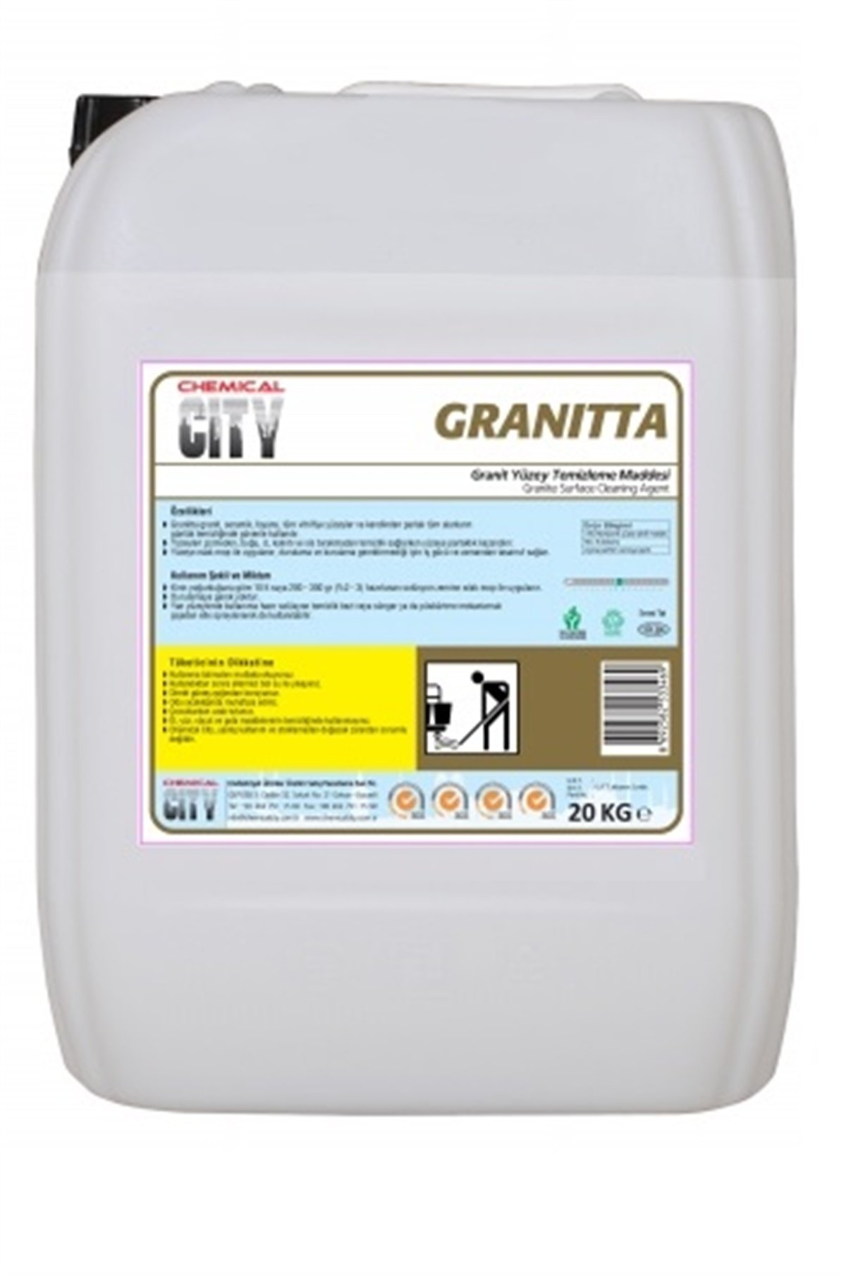 Genel Yüzey TemizleyiciChemical City Granitta Granit Ve Mermer Temizleme 20 Kg
