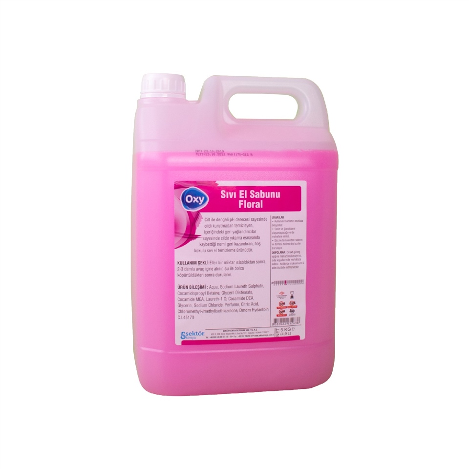 Likit SabunOxy Sıvı El Sabunu Pembe/Floral 4,9 Lt