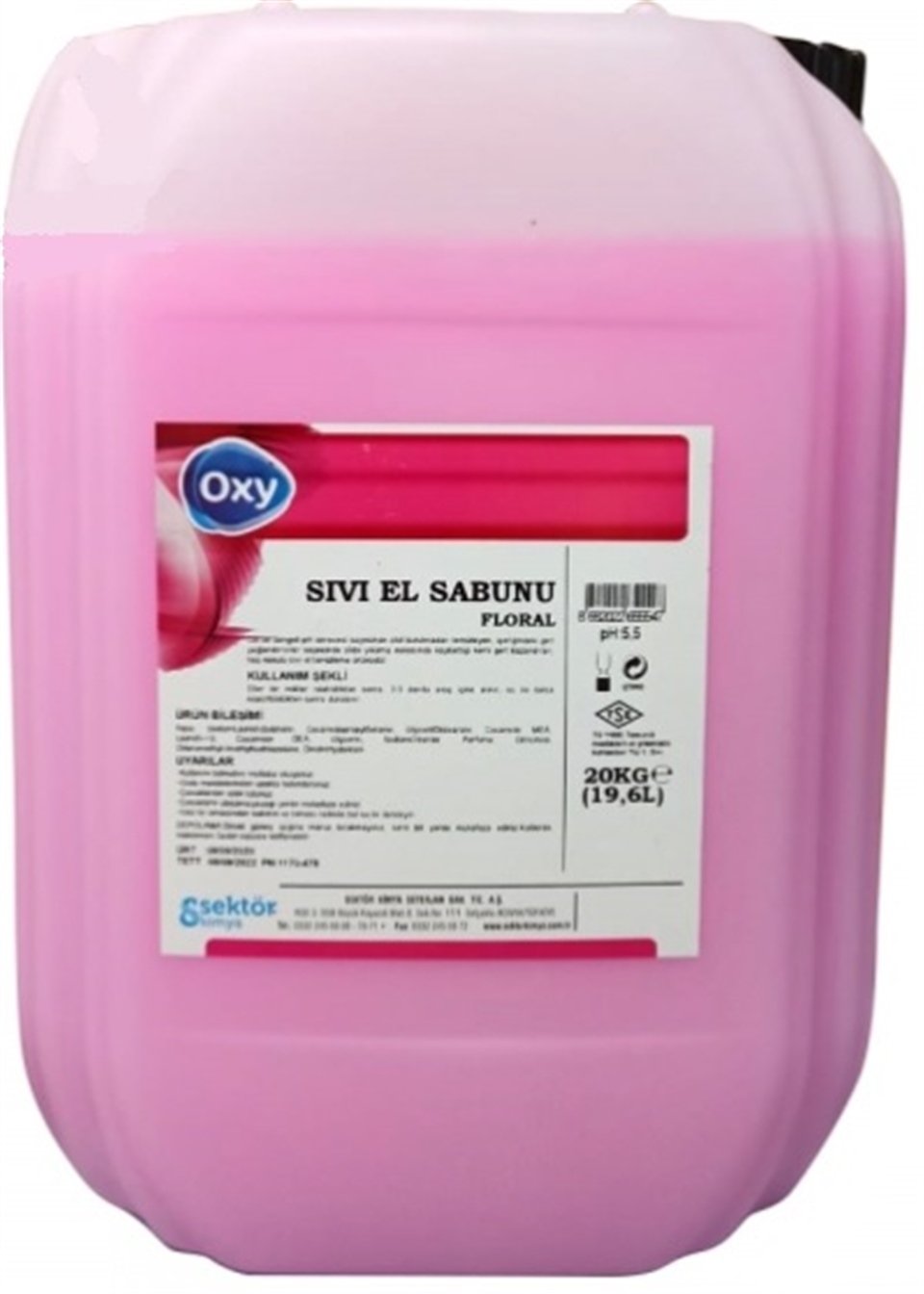 Likit SabunOxy Sıvı El Sabunu Pembe/Floral 19,6 Lt