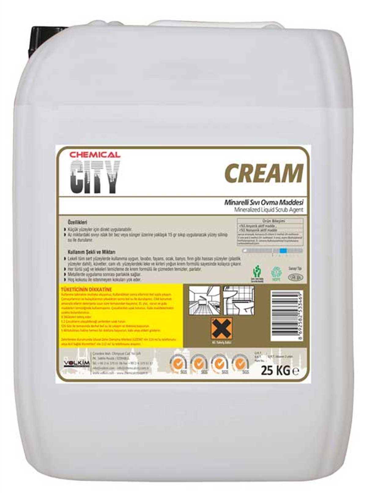 Mineralli Ovma KremiChemical City Cream Minaralli Ovma 25 Kg