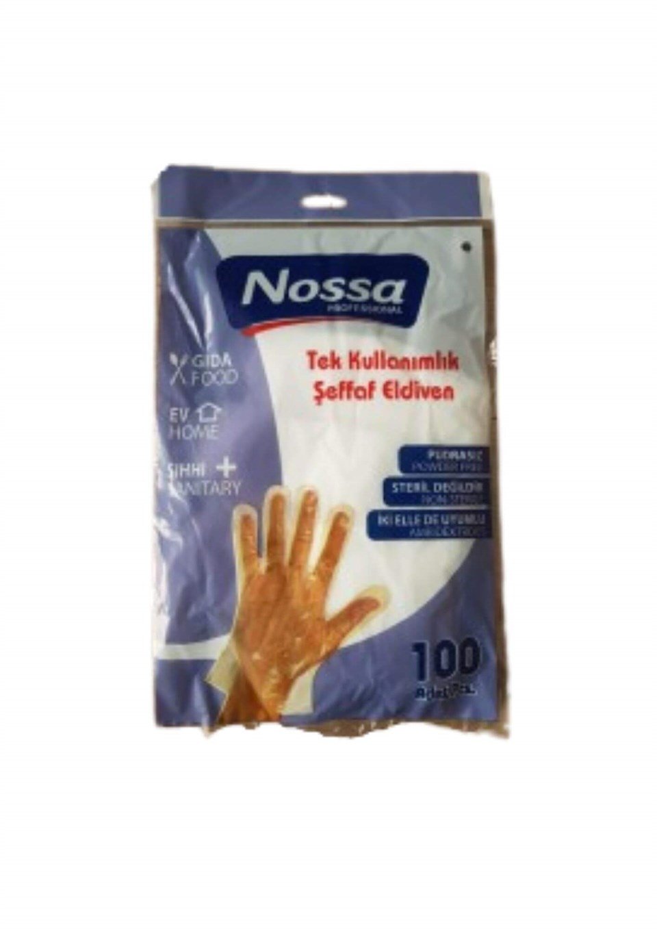 Şeffaf EldivenŞeffaf Eldiven Poşetli 100 adet