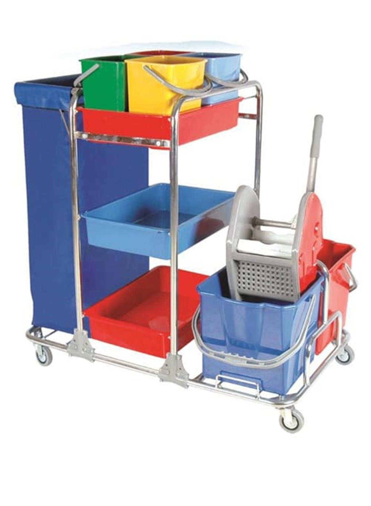 Temizlik ArabasıKrom Kat Hizmet Arabası