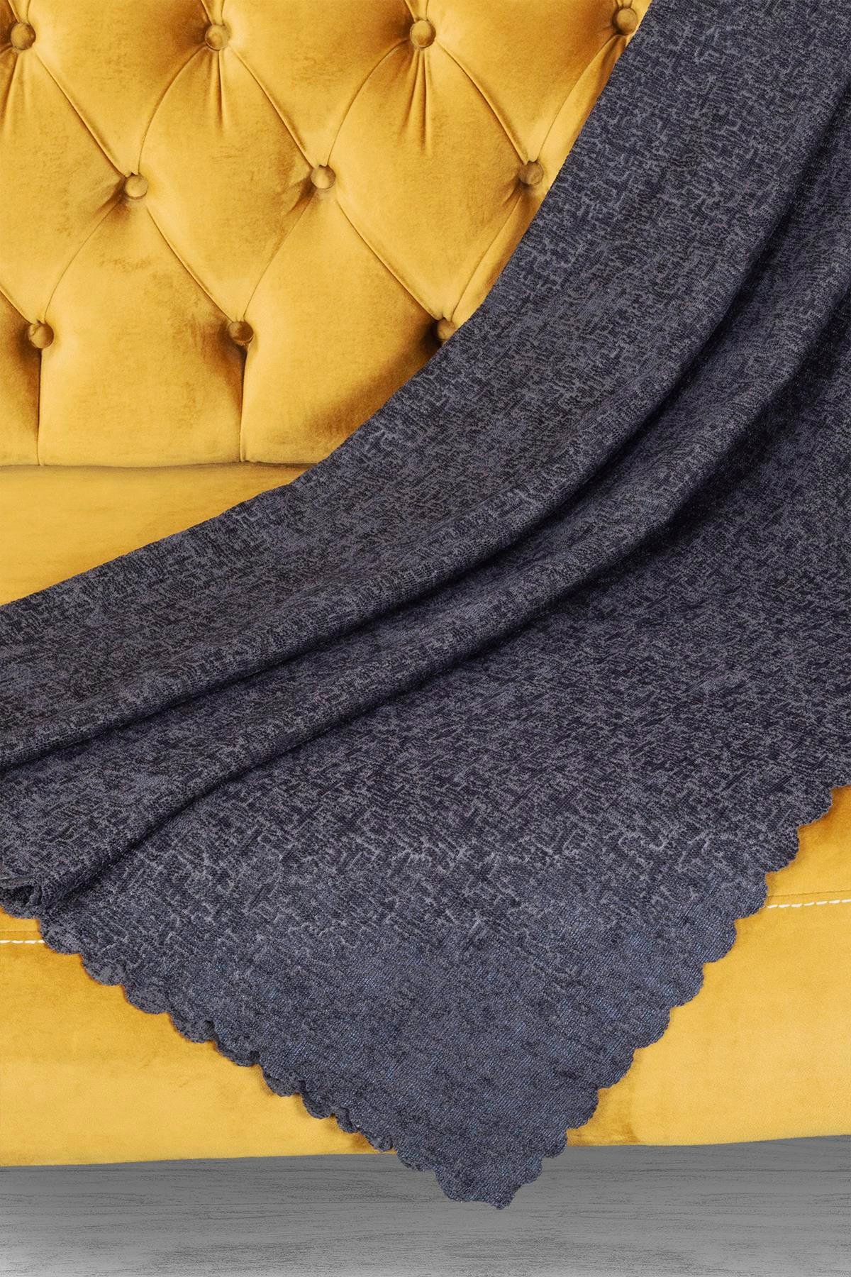 Jakar Şönil Kaymaz Koltuk Örtüsü Şalı Standart En 175cm X Boy 215cm Kül