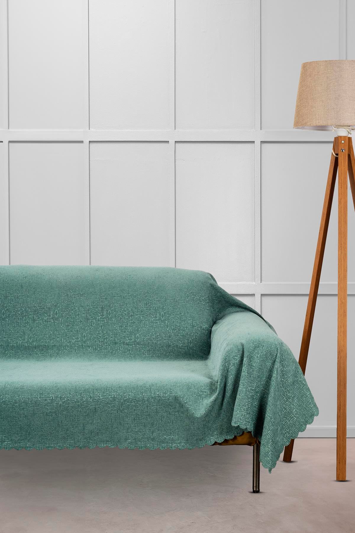 Jakar Şönil Kaymaz Koltuk Örtüsü Şalı Standart en 175cm x boy 300cm Su Yeşili