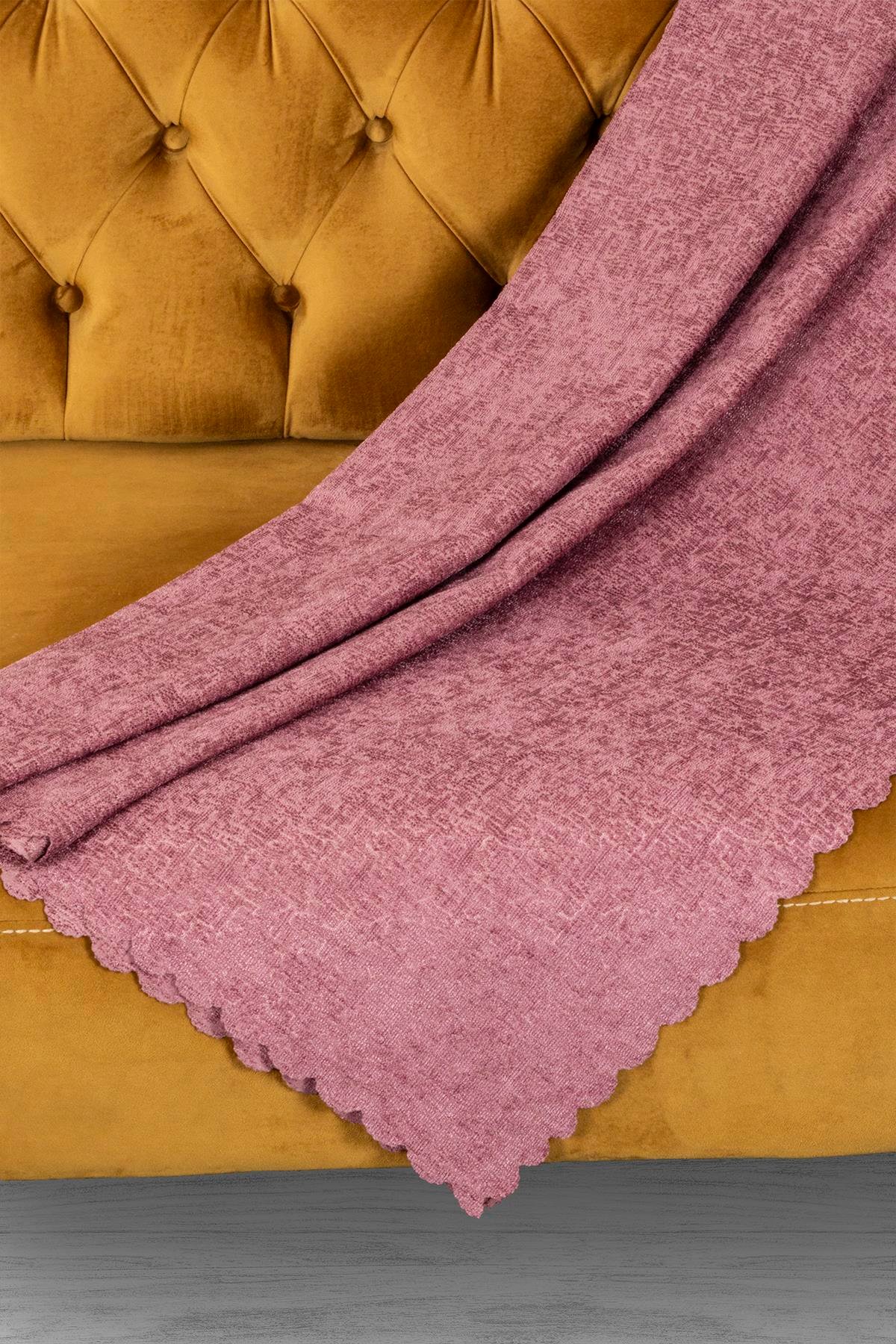 Jakar Şönil Kaymaz Koltuk Örtüsü Şalı Standart en 175cm x boy 300cm Açık Gül