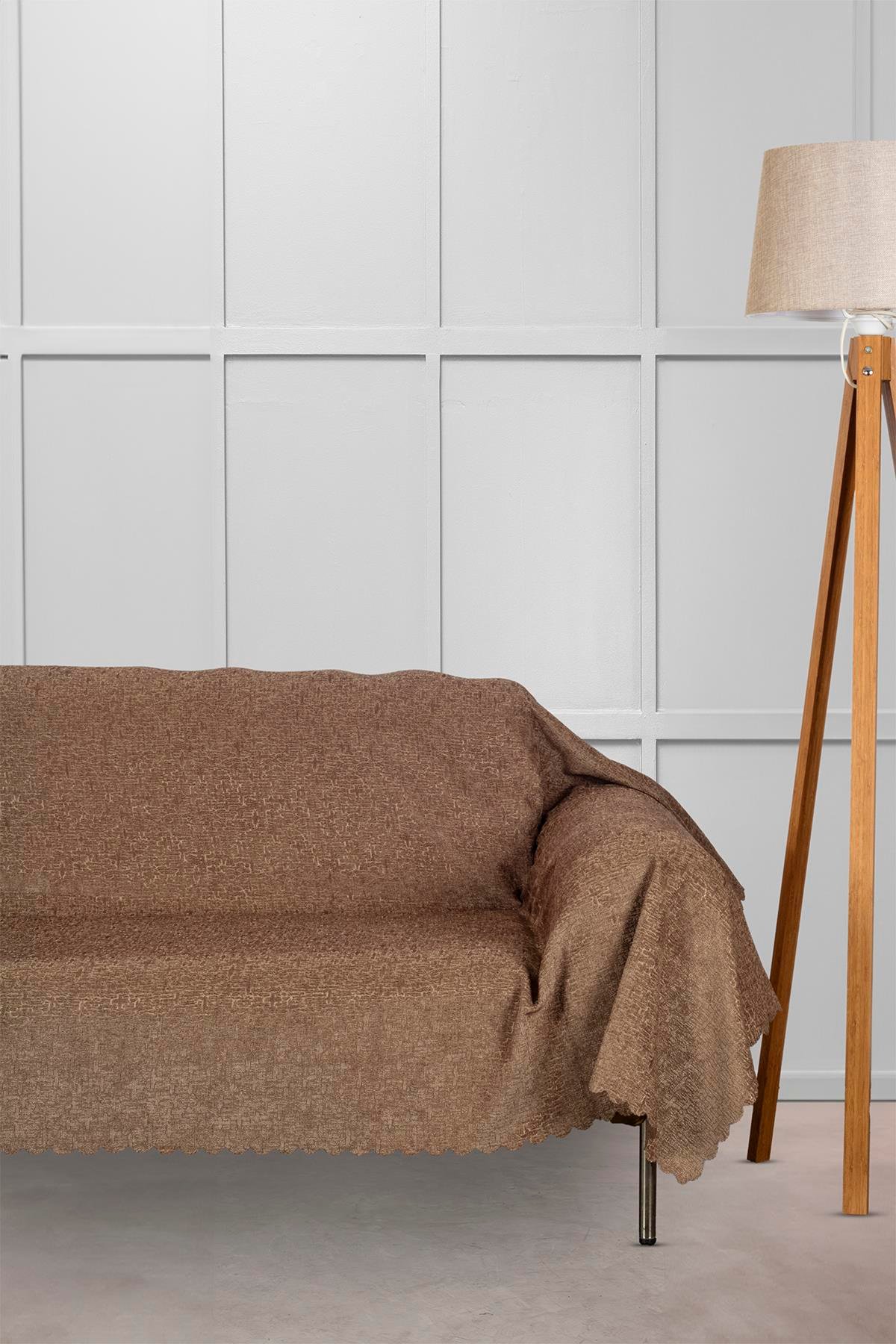 Jakar Şönil Kaymaz Koltuk Örtüsü Şalı Standart en 175cm x boy 300cm Vizon