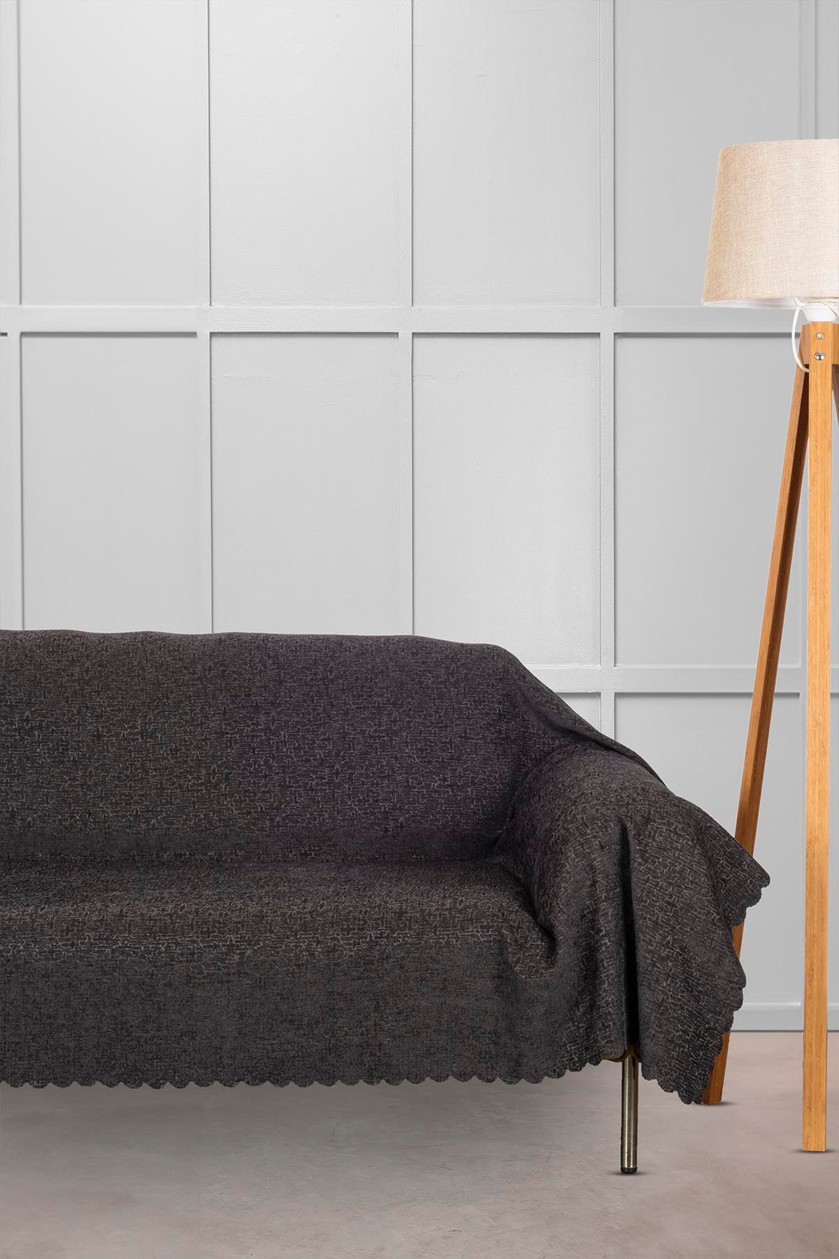 Jakar Şönil Kaymaz Koltuk Örtüsü Şalı Standart en 175cm x boy 300cm Kül