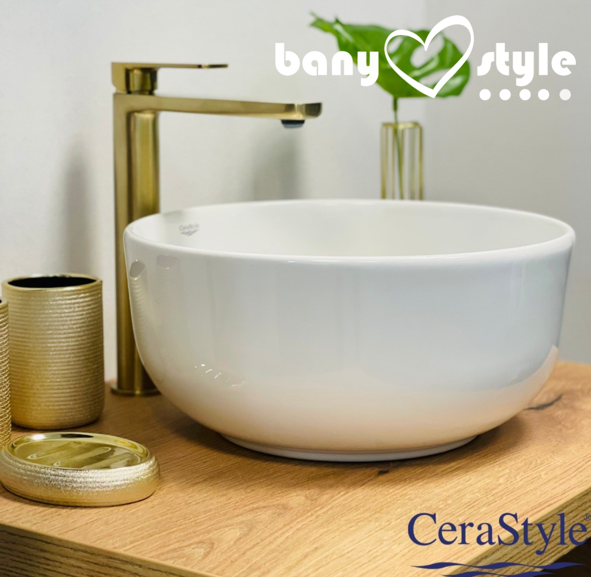 Cerastyle Aqua 33 cm Tezgah Üstü Çanak Lavabo