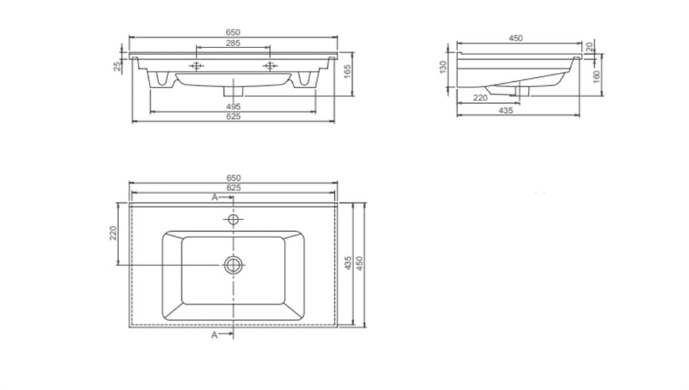 Cerastyle Arte 65cm Etajerli Lavabo