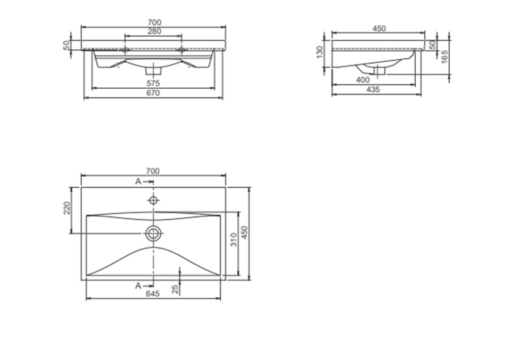 Cerastyle Elite 70cm Etajerli Lavabo