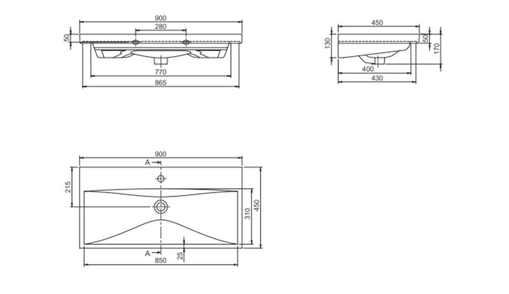 Cerastyle Elite 90cm Etajerli Lavabo