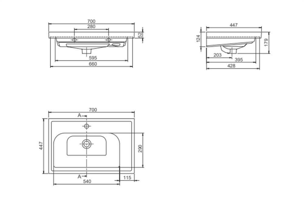 Cerastyle Frame 70cm Etajerli Lavabo