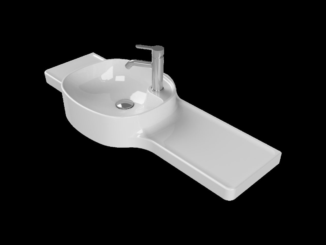 Cerastyle Harmony 100 cm Etajerli Lavabo