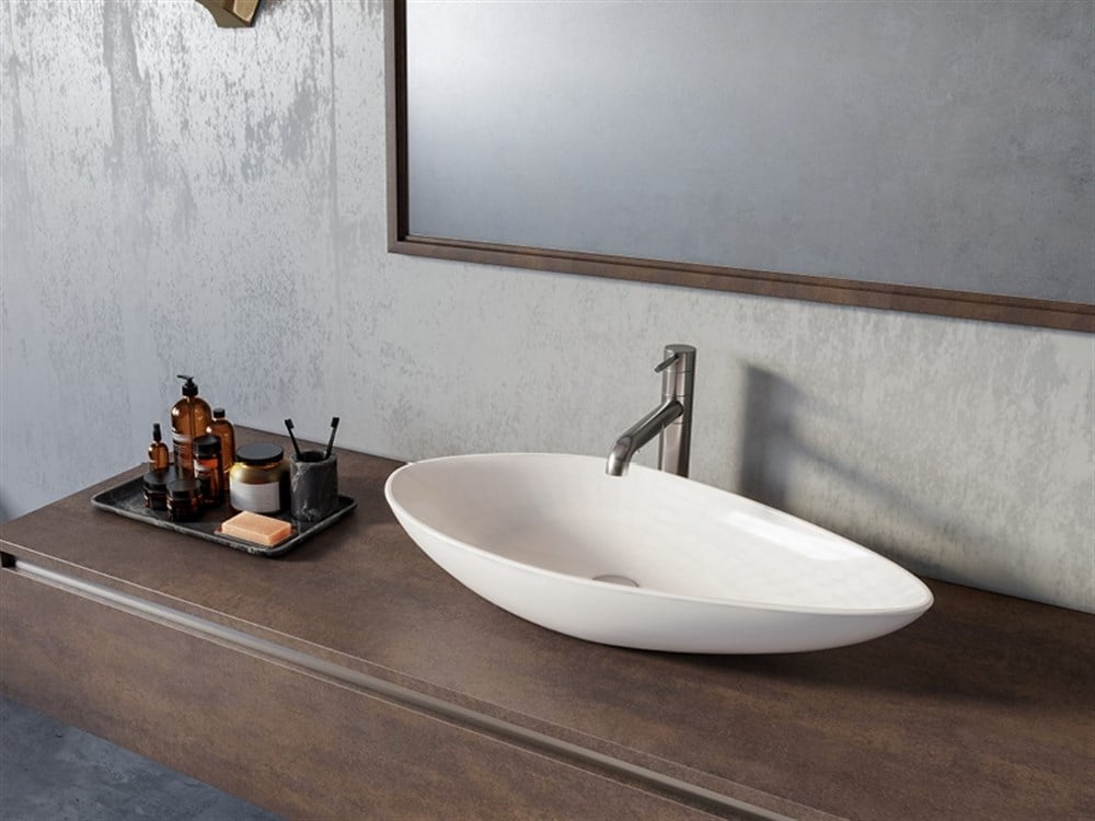 Cerastyle Olive 74cm Tezgah Üstü Çanak Lavabo