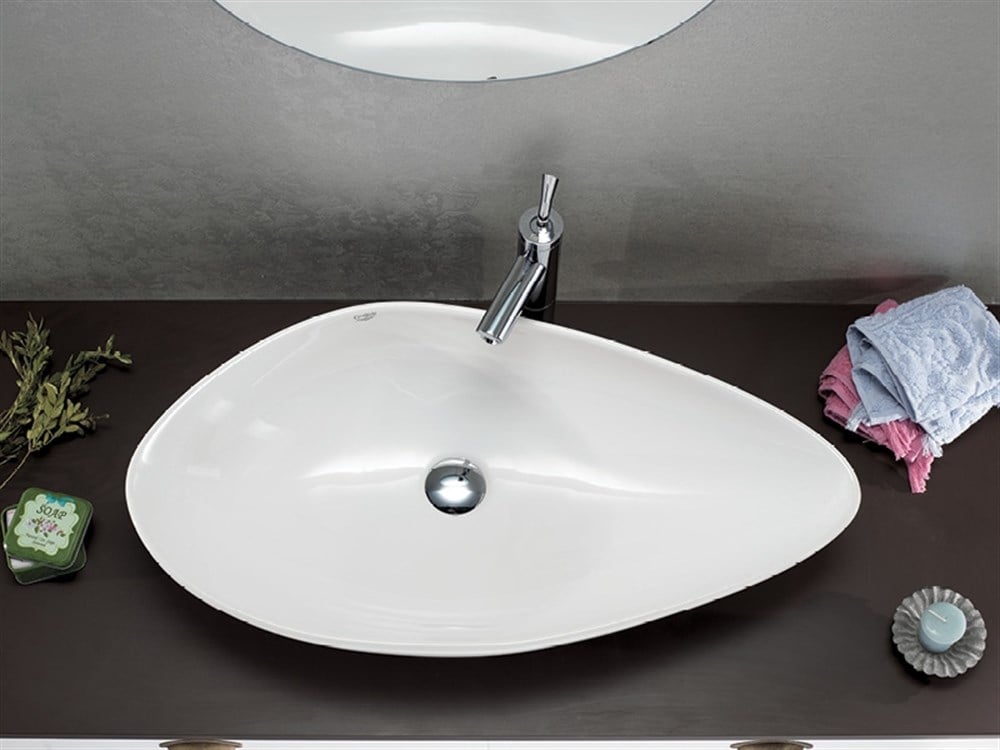 Cerastyle Olive 74cm Tezgah Üstü Çanak Lavabo