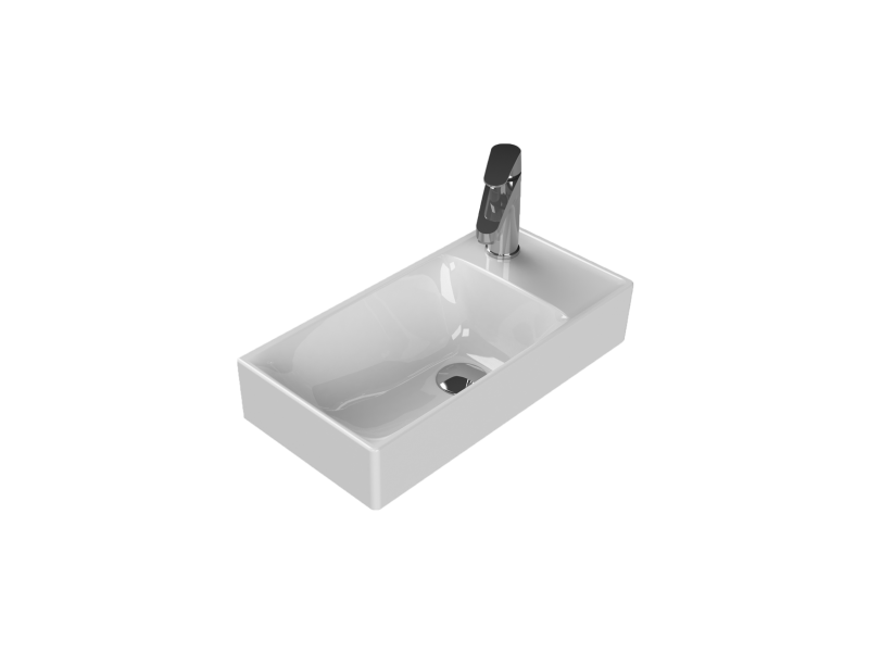 Cerastyle Sharp 50 x 25 cm Mini Etajerli Lavabo 