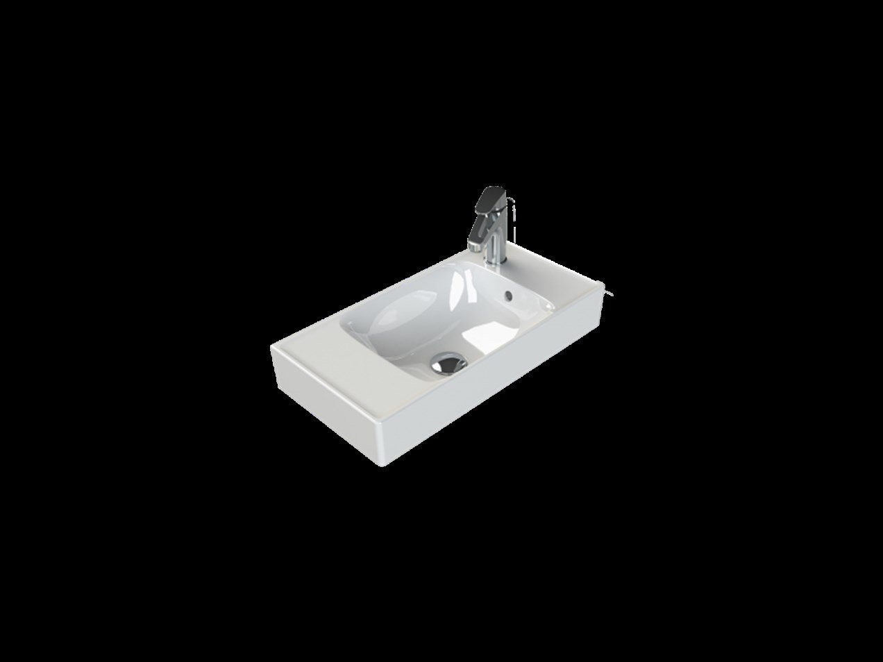 Cerastyle Sharp 60 x 30 cm Etajerli Lavabo