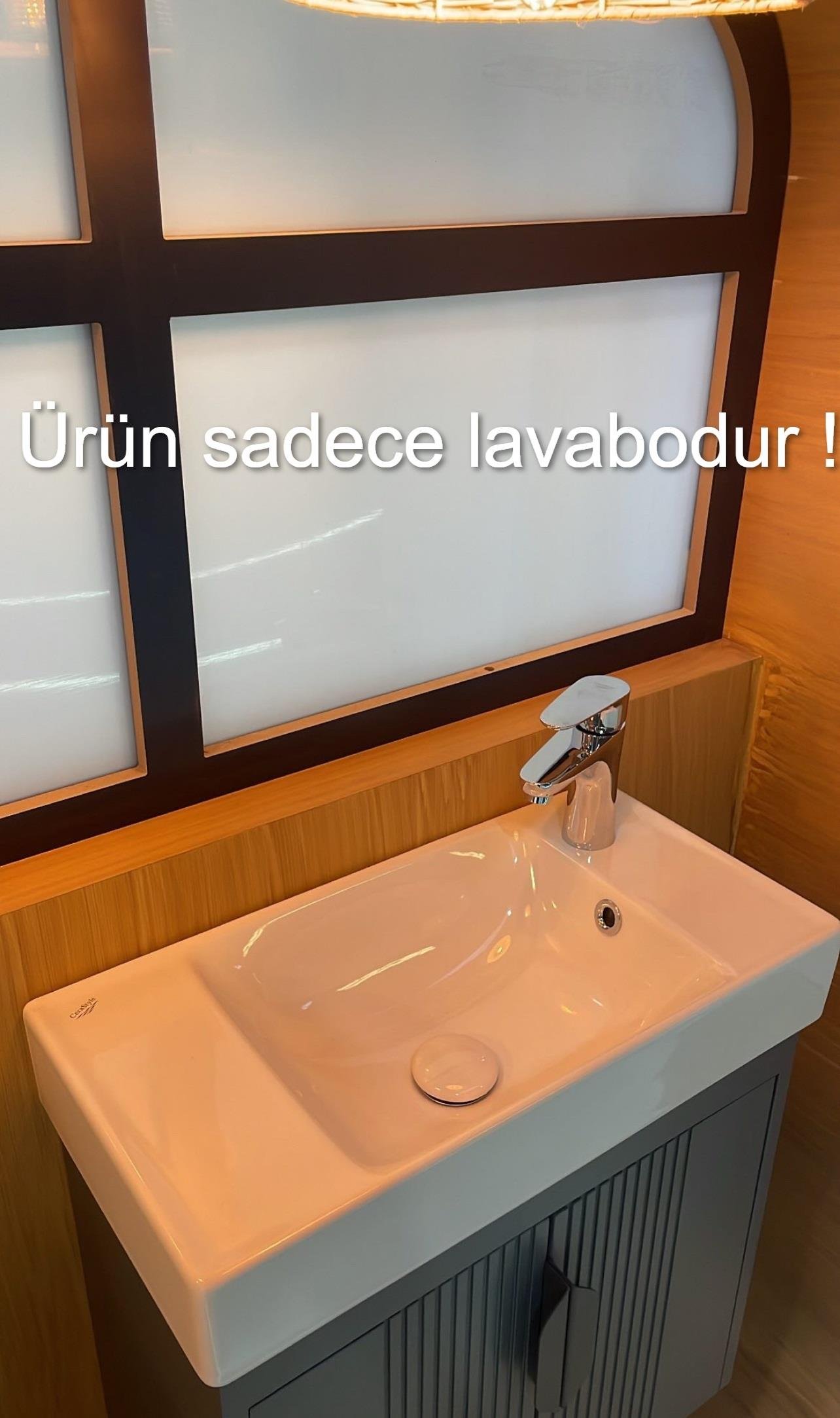 Cerastyle Sharp 60 x 30 cm Etajerli Lavabo