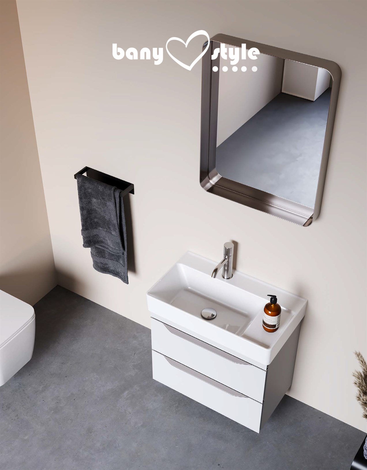Cerastyle Sharp 65 x 38 cm Etajerli Lavabo