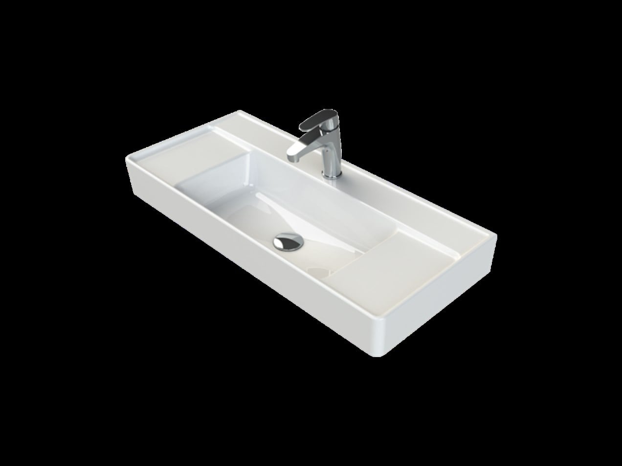 Cerastyle Sharp 85 x 38 cm Etajerli Lavabo