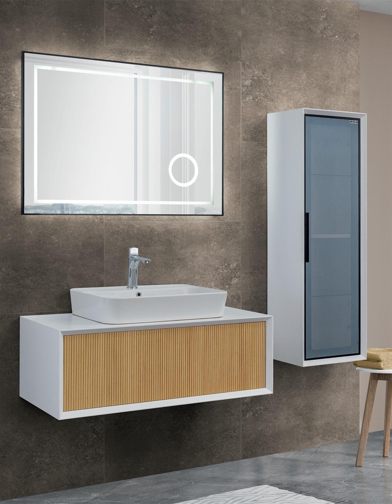 Cubic 100 cm Banyo Dolabı + Boy Dolabı 