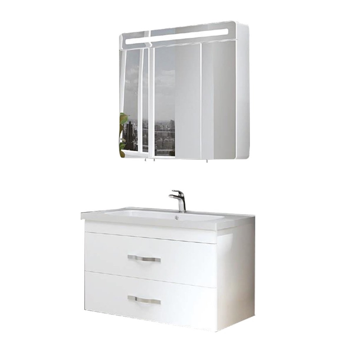 Denko Girne 90 cm Banyo Dolabı