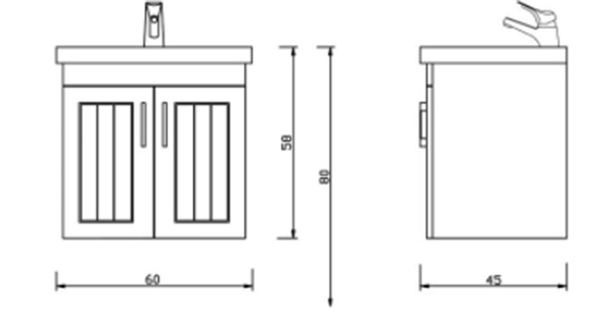 Denko Lotus 60 cm Alt Modül + Lavabo