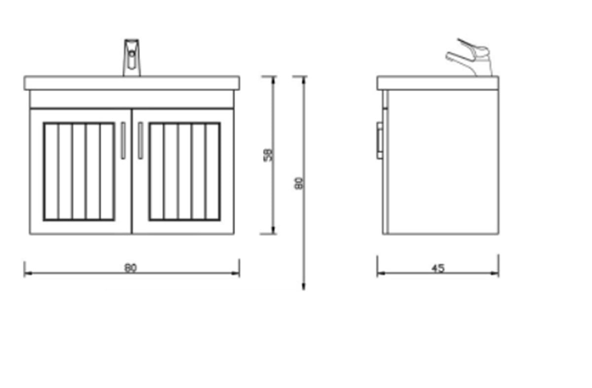 Denko Lotus 80 cm Alt Modül + Lavabo