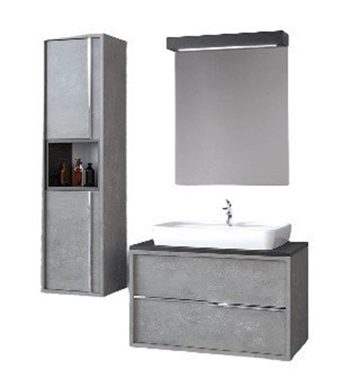 Denko Matia 80 cm Banyo Dolabı + Boy Dolabı 
