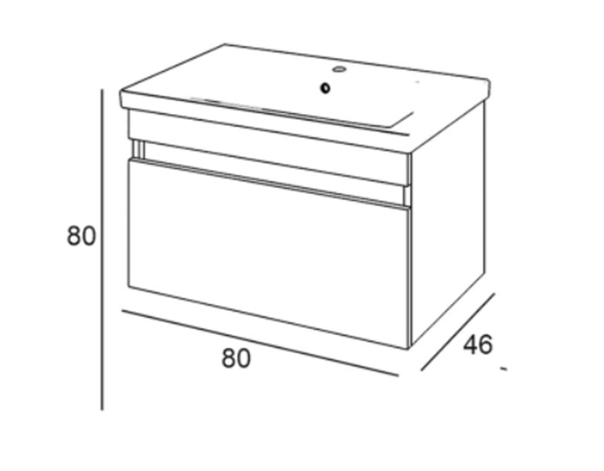 Denko More 80 cm Alt Modül + Lavabo