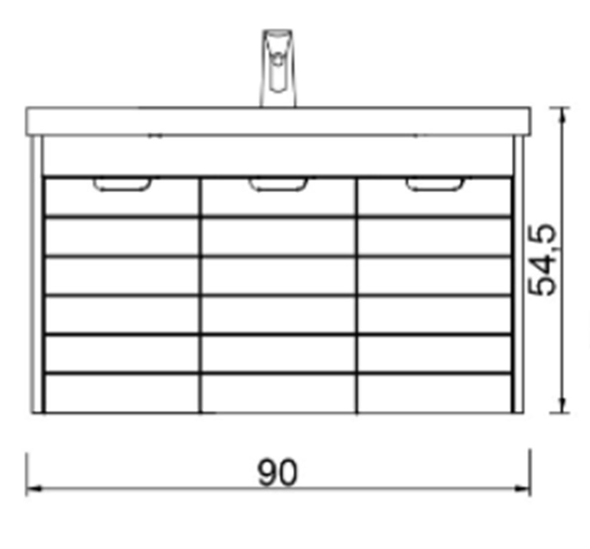 Denko Mostar 90 cm Alt Modül + Lavabo