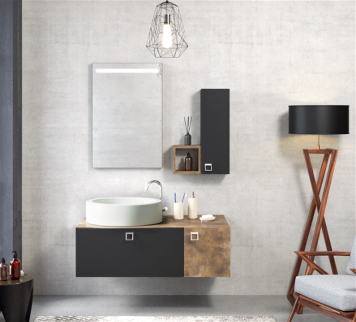 Denko Oris 100 cm Banyo Dolabı