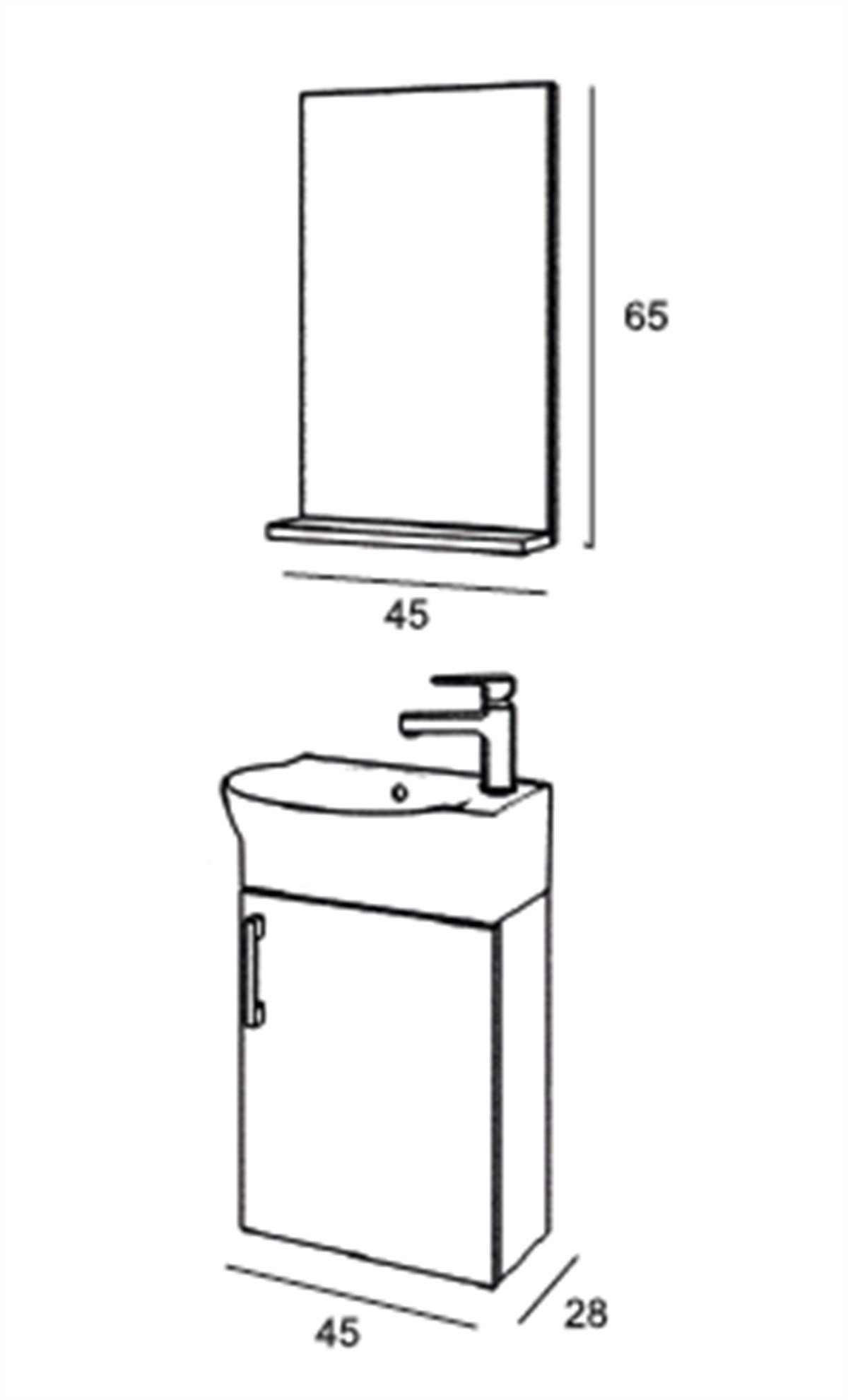 Denko Rio 45 cm Banyo Dolabı