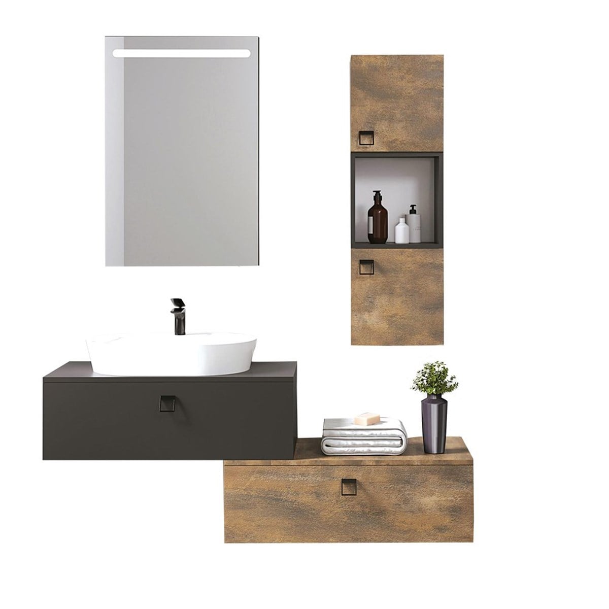 Denko Verona 150 cm Banyo Dolabı