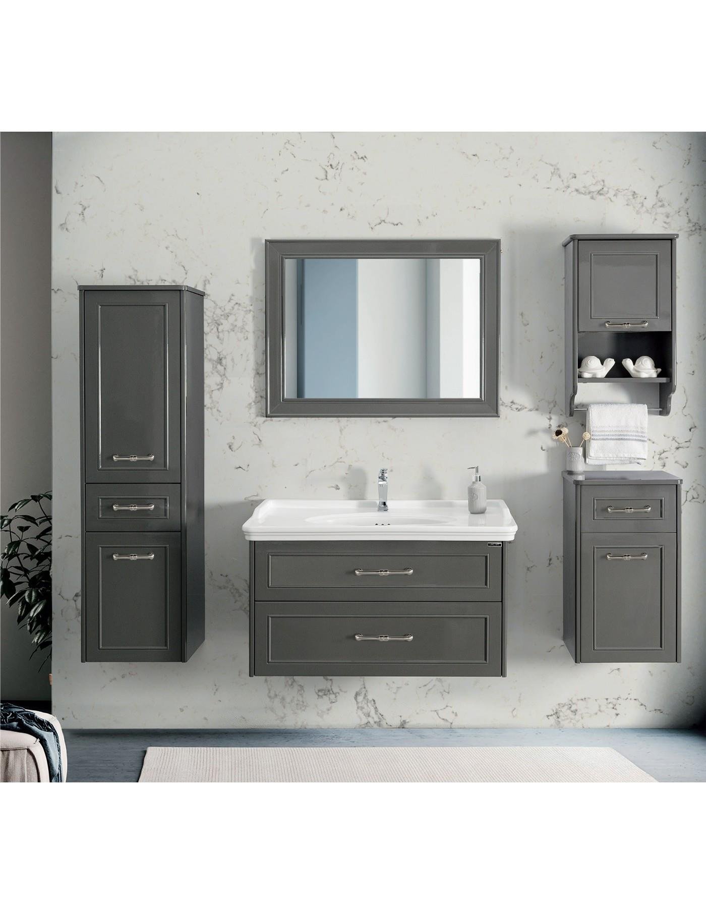 Lineart Frame 100 cm Banyo Dolabı + Boy Dolabı 