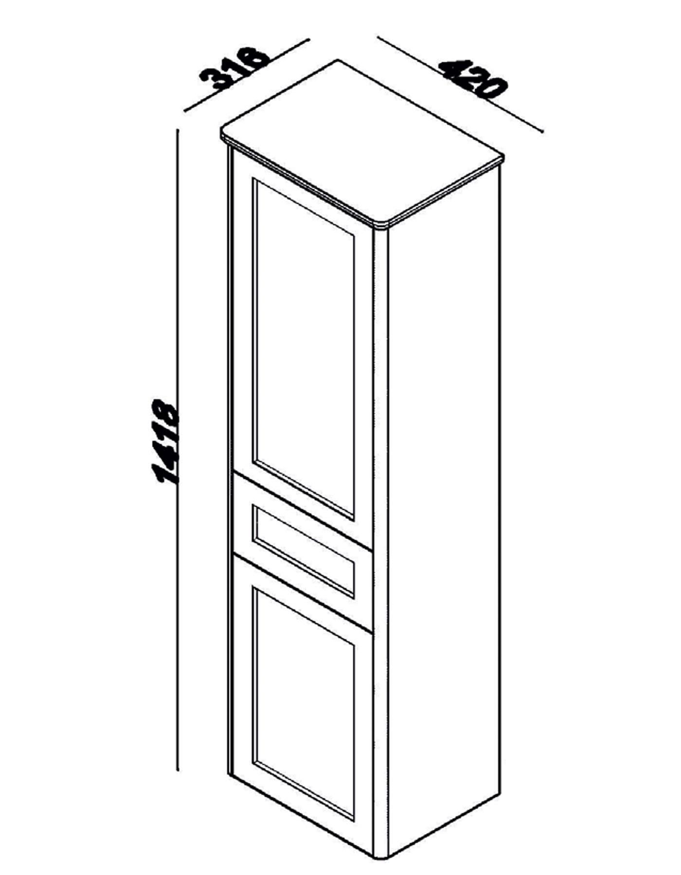 Lineart Frame 100 cm Banyo Dolabı + Boy Dolabı 