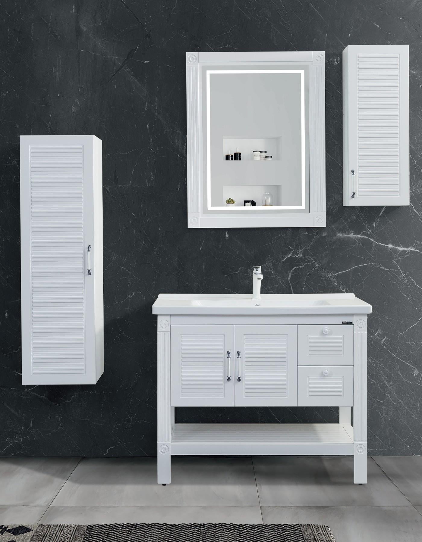 Lineart Oreo 100 cm Banyo Dolabı + Boy Dolabı 