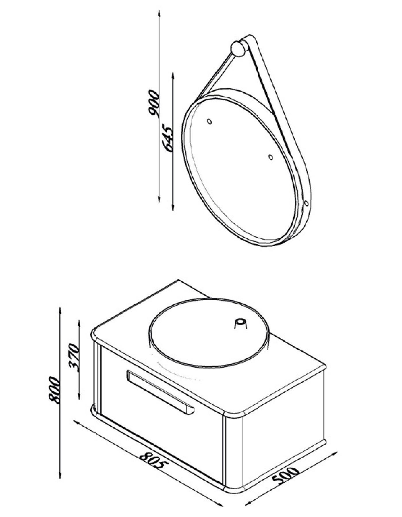 Lineart Vita 80 cm Banyo Dolabı + Boy Dolabı 
