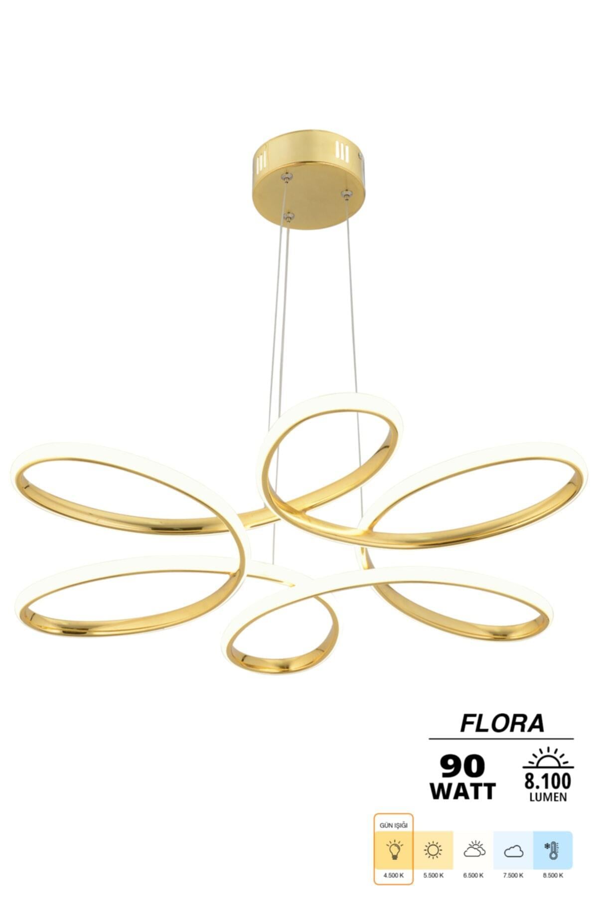 Flora Gold Modern Sarkıt Led Avize